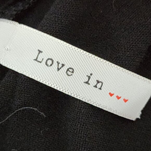 Love In Brand Black LS Rayon Span Reversible Drop Shoulder 1/2 Zip Top Size L - Picture 15 of 16